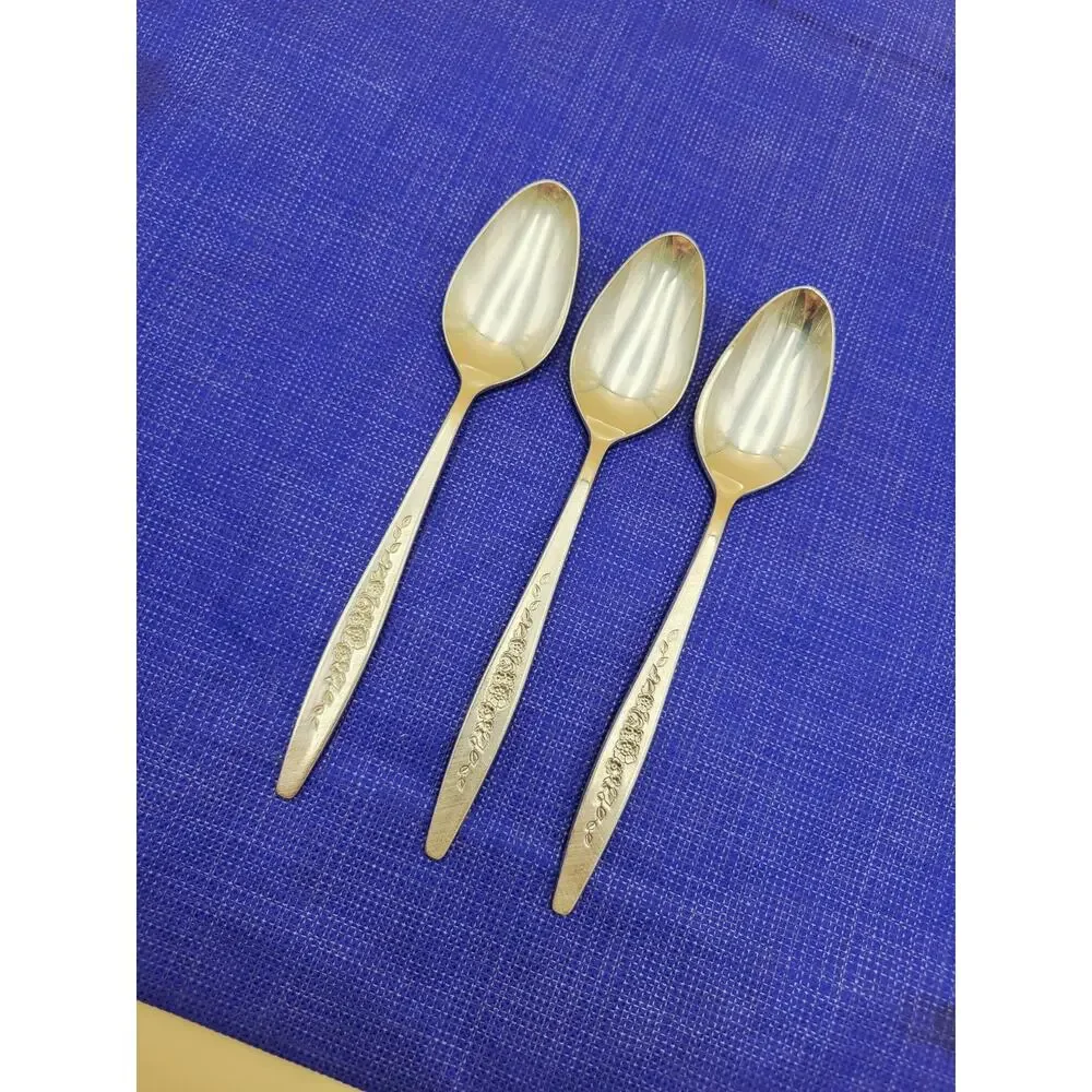 INTERNATIONAL silverplate LAUREL MIST Set 3 Tablespoon Vtg